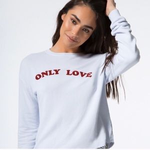 NWT Spiritual Gangster Only Love Crop Sweatshirt